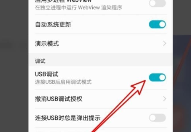 usb调试开关在哪里