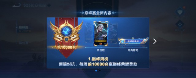 王者荣耀巅峰赛规则介绍 参与巅峰赛的要求
