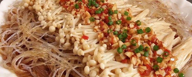 金针菇蒸粉丝家常做法 金针菇蒸粉丝的做法流程