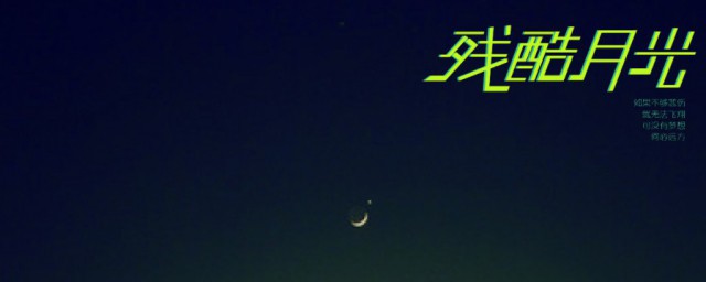 在街头浪荡没有目的方向残酷的月光给现实一巴掌是什么歌 残酷月光歌曲简介