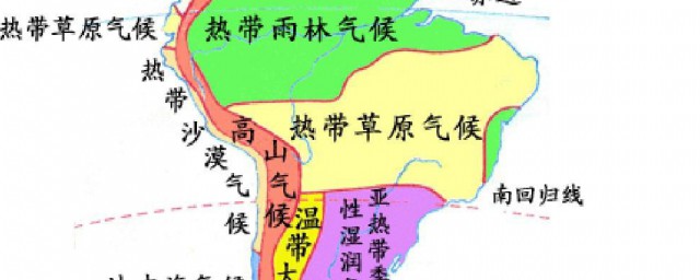 南美洲主要气候类型 南美洲主要气候介绍