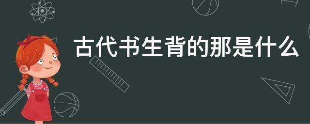 古代书生背的那是什么 古代书生背的是什么简介