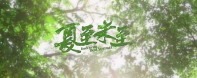 夏至未至片头曲是什么 夏至未至片头曲歌词