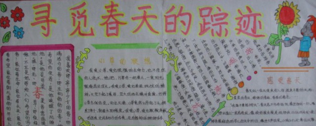 春天的足迹手抄报资料 春天的足迹手抄报资料写什么