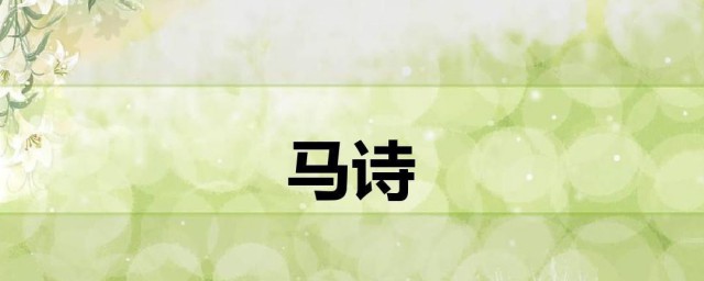 马诗意思翻译 马诗表达了作者怎样的思想感情