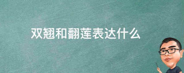 双翘和翻莲表达什么 双翘和翻莲表达什么情感