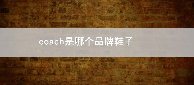 coach是哪个品牌鞋子