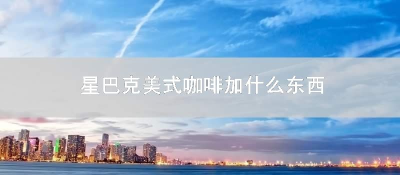 星巴克美式咖啡加什么东西