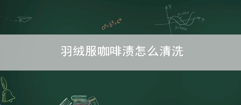 羽绒服咖啡渍怎么清洗