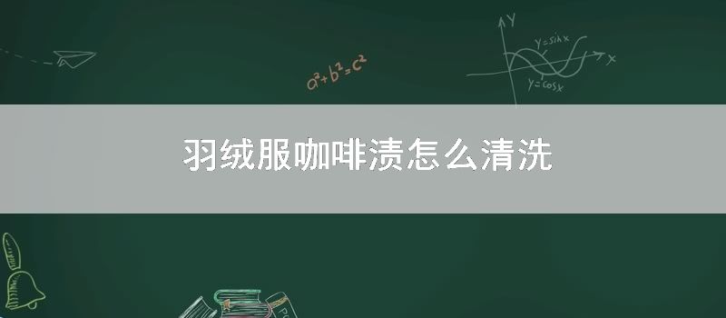 羽绒服咖啡渍如何清洗