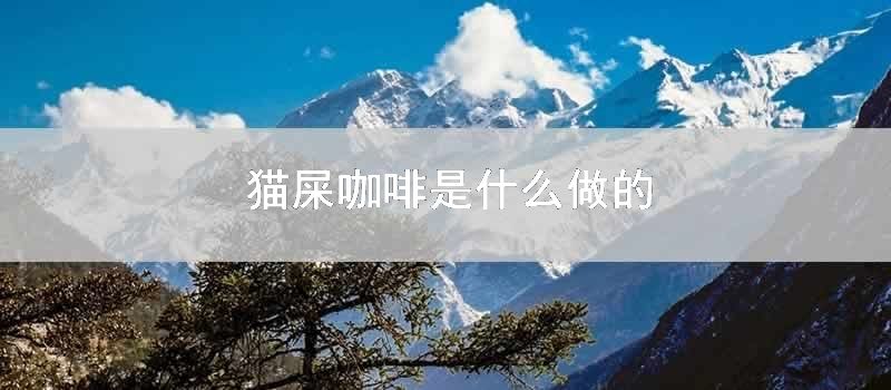 猫屎咖啡是什么做的