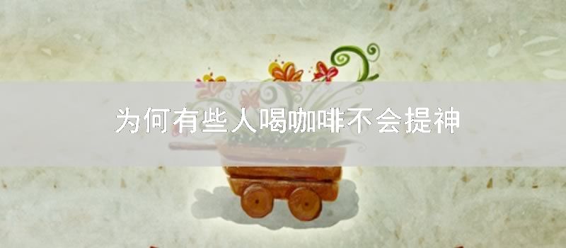 为何有些人喝咖啡不会提神