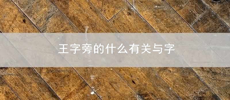 王字旁的什么有关与字