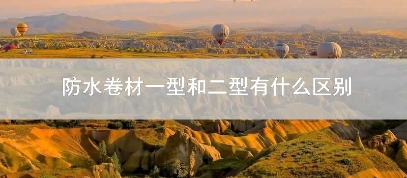防水卷材一型和二型有什么区别