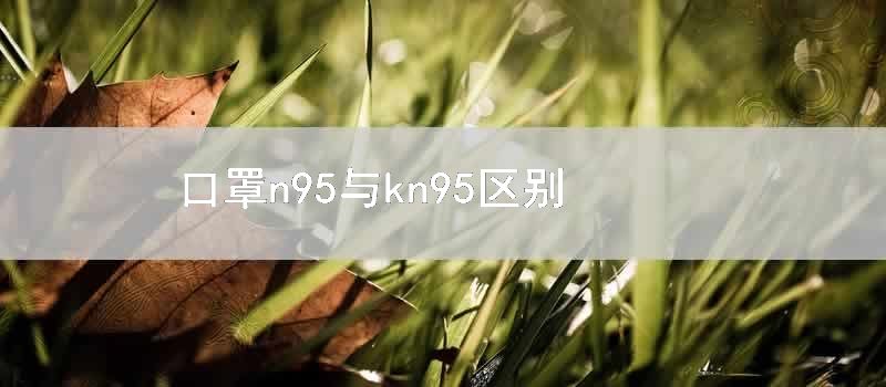 口罩n95与kn95区别