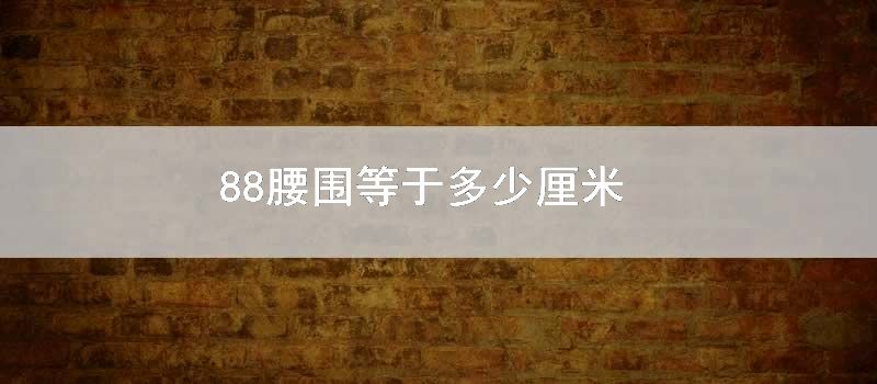 88腰围等于多少厘米