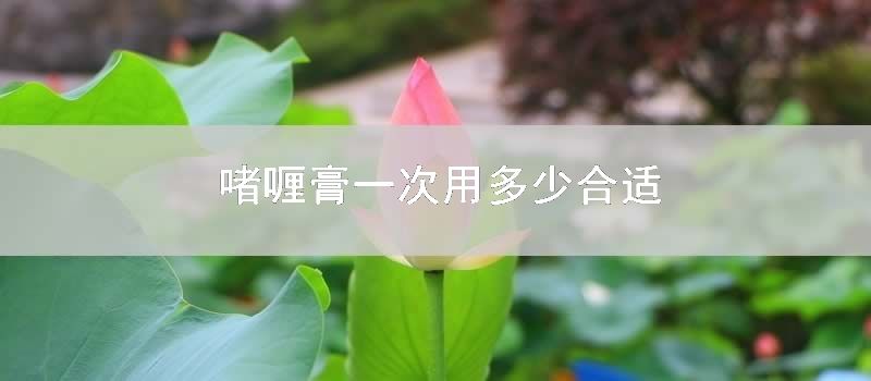 啫喱膏一次用多少合适