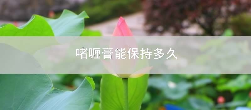 啫喱膏能保持多久