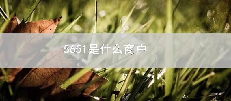 5651是什么商户