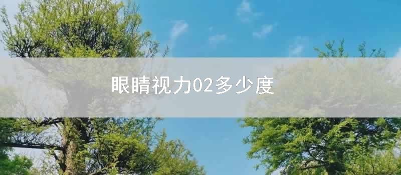眼睛视力02多少度