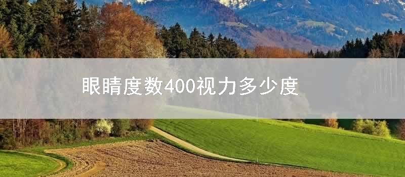 眼睛度数400视力多少度