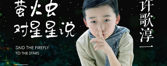 萤火虫对星星说歌词 萤火虫对星星说是谁唱的