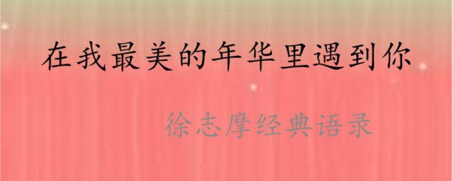 徐志摩的介绍 徐志摩是谁