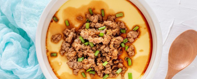 肉末豆腐蛋羹的做法 家常菜肉末豆腐鸡蛋羹怎么做