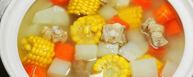 趣味排骨玉米胡萝卜淮山汤的做法 排骨玉米淮山汤的做法步骤