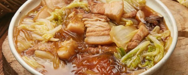 猪肉白菜炖粉条 猪肉白菜炖粉条做法简介