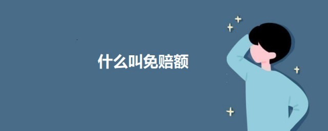 什么叫免赔额 关于免赔额的简介