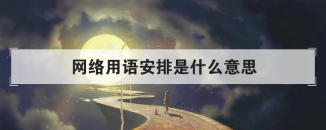 网络用语安排什么意思 安排的本义是什么