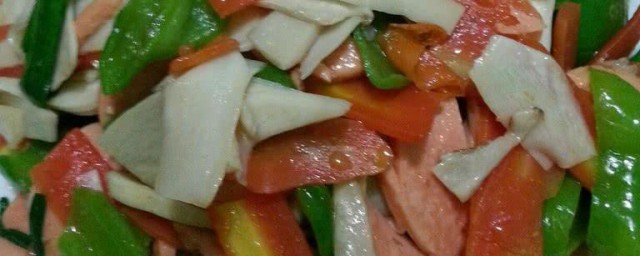杏鲍菇炒火腿肠的做法 怎样做杏鲍菇炒火腿肠