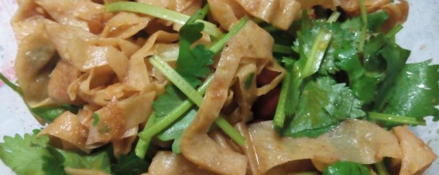 豆腐皮凉拌的做法 怎样做凉拌豆腐皮