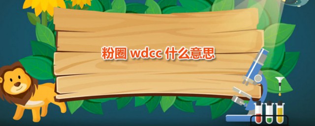 粉圈wdcc什么意思 wdcc是哪个圈子的常用语