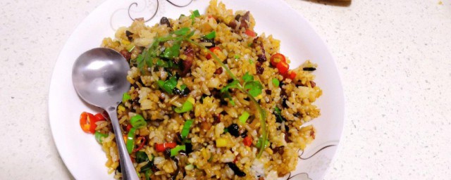 豆豉杂菜炒饭次序 豆豉杂菜炒饭做法
