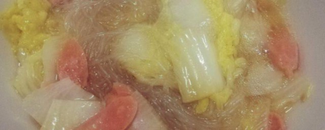白菜粉丝汤教程 白菜粉丝汤怎样做