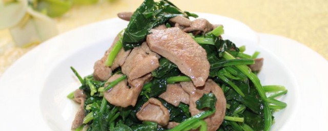 菠菜腰花 菠菜炒腰花做法介绍