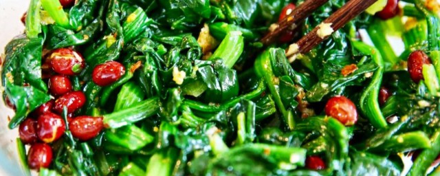花生米拌菠菜 花生米拌菠菜怎么做