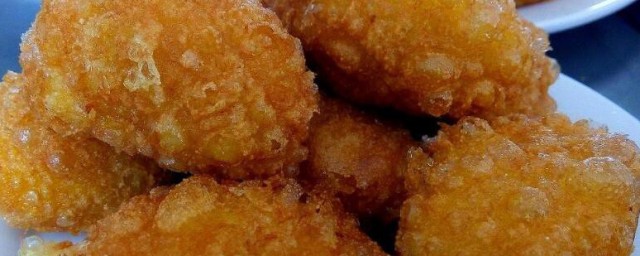 炸红豆薯饼 炸红豆薯饼如何制作