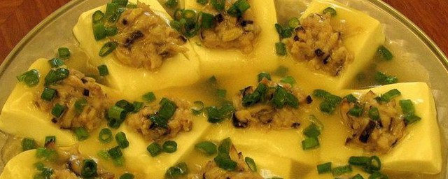 爽滑豆腐蒸肉饼 爽滑豆腐蒸肉饼的做法