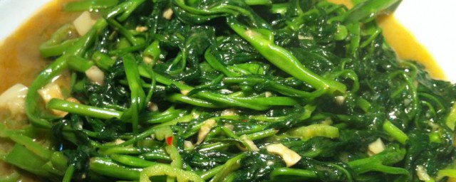 沙茶空心菜做法步骤 沙茶酱炒空心菜