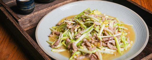 蒜黄炒肉丝怎样做 蒜黄炒肉丝的做法简介