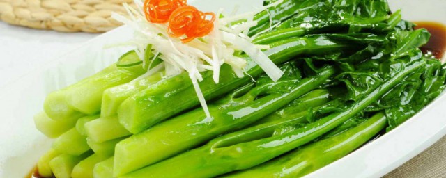 白灼芥蓝菜 白灼芥蓝菜的做法