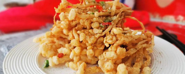 金针菇怎样做最好吃呢 酥炸金针菇的做法