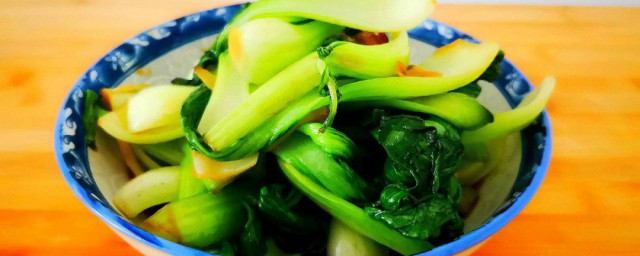 素炒油菜的做法 怎么做素炒油菜