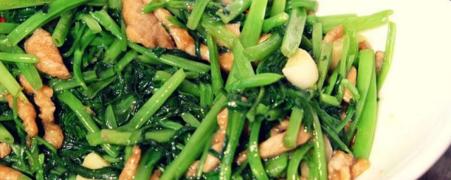 腐乳肉丝炒空心菜梗 腐乳肉丝炒空心菜梗的做法
