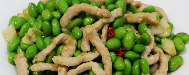 毛豆米炒肉丝如何做 自制毛豆米炒肉丝的办法