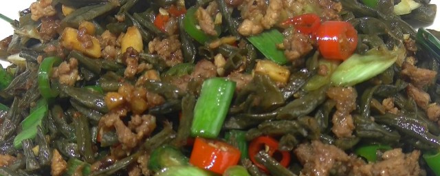 手撕豆角炒肉末 制作手撕豆角炒肉末的技巧