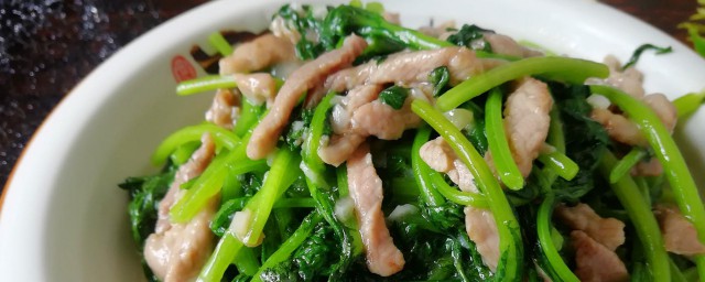 茼蒿炒肉丝 茼蒿炒肉丝的做法